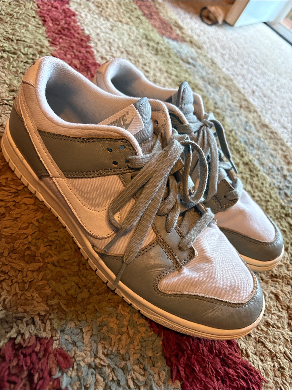 Nike Low-Top Sneakers in White and Gray